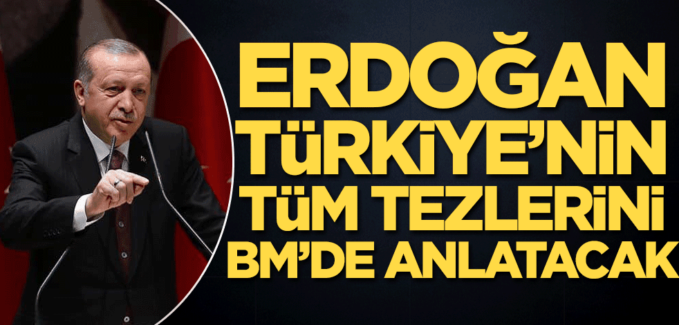 Erdoğan, Türkiye’nin tüm tezlerini BM’de anlatacak