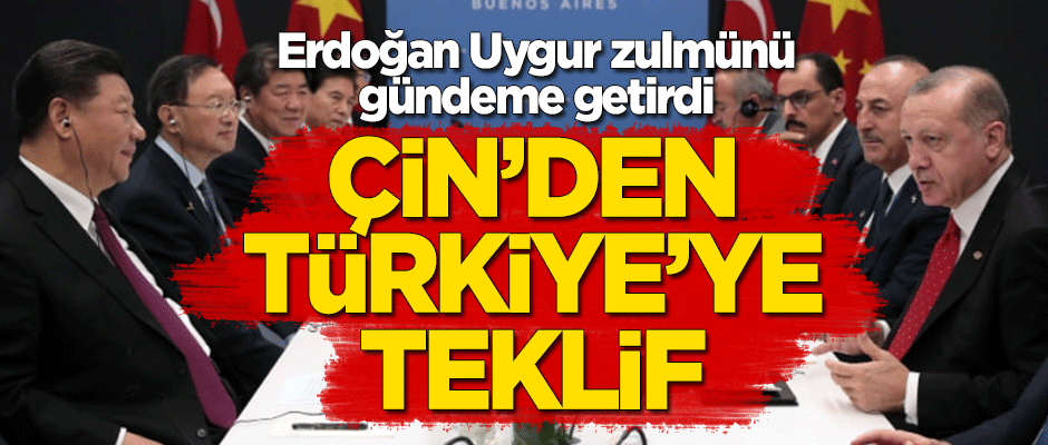 Erdoğan Uygurlar'ı gündeme getirdi! Çin'den Türkiye'ye teklif!