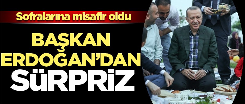 Erdoğan, vatandaşlarla iftar yaptı