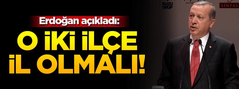 Erdoğan: Yüksekova ve Cizre il olmalı