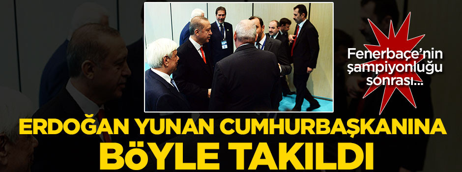 Erdoğan Yunan Cumhurbaşkanı'na böyle takıldı