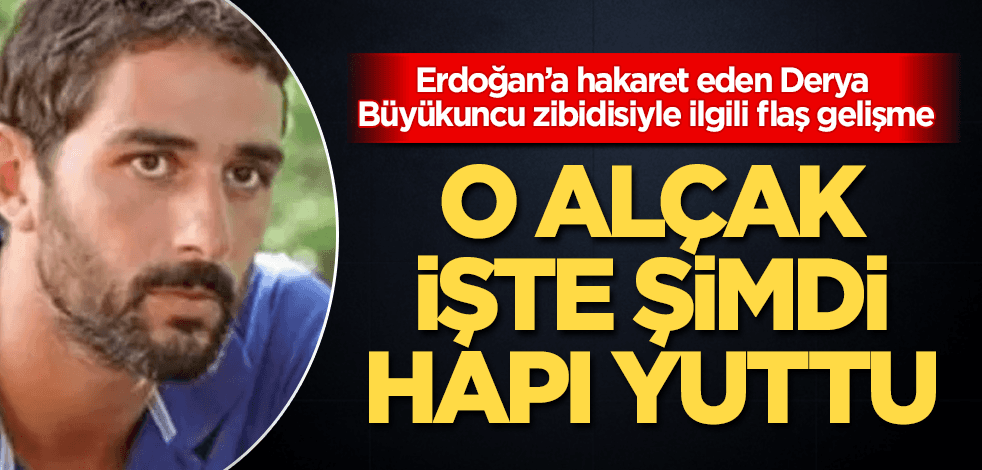 Erdoğan'a hakaret eden o alçak işte şimdi hapı yuttu!