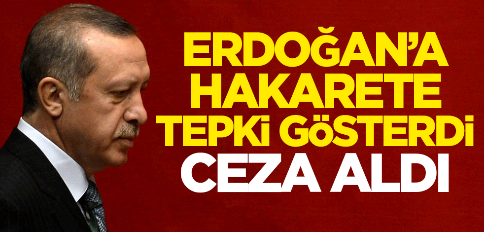 Erdoğan'a hakarete tepki gösterdi, ceza aldı