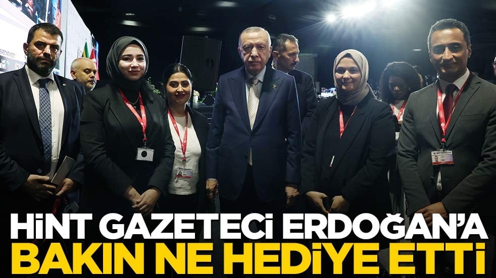 Erdoğan’a hayran olduğunu söyleyen Hint gazeteci bakın ne hediye etti