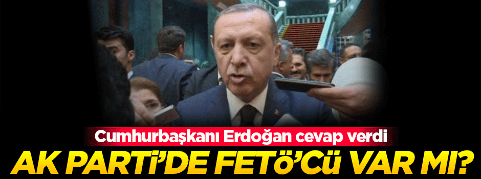 Erdoğan'dan 'AK Parti'de FETÖ'cü' açıklaması
