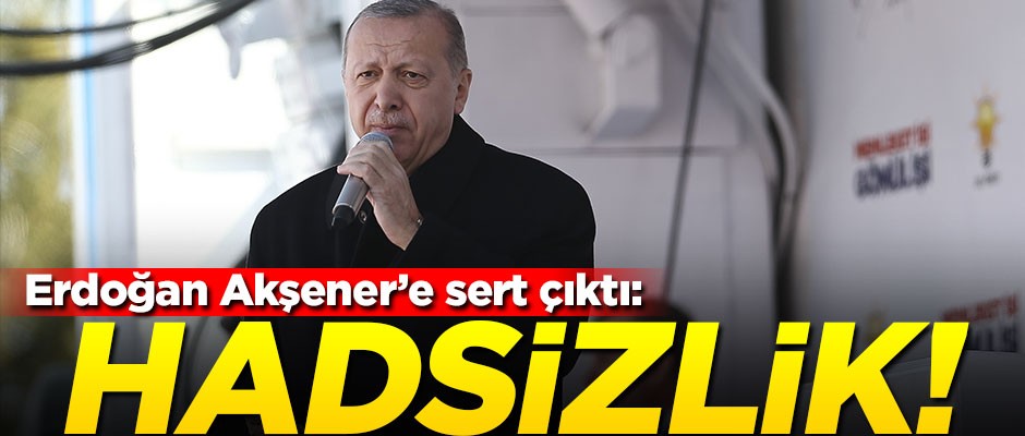 Erdoğan'dan Akşener'e: Bunun adı hadsizlik