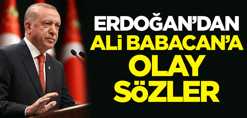 Erdoğan'dan Ali Babacan'a olay sözler!