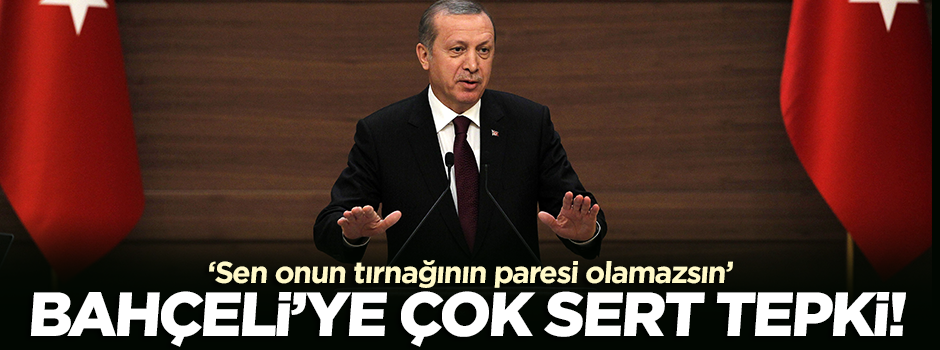 Erdoğan'dan Bahçeli'ye çok sert tepki