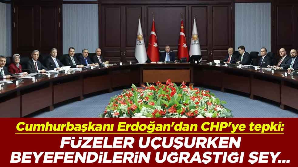 Cumhurbaşkanı Erdoğan'dan CHP'ye tepki: Füzeler uçuşurken beyefendilerin uğraştığı şey...