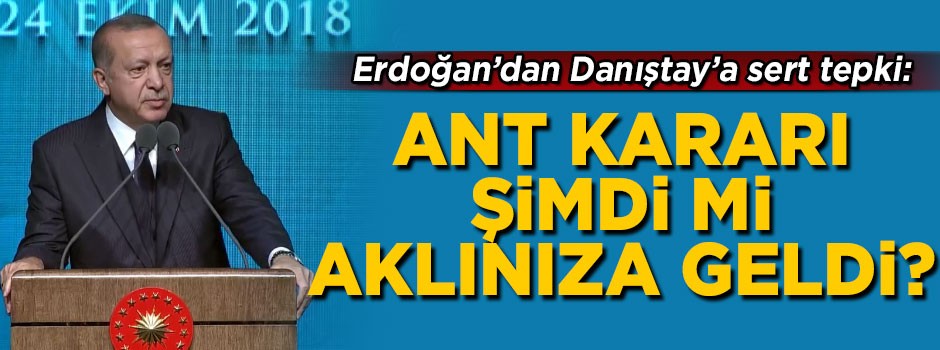 Erdoğan'dan Danıştay'a 'ant' tepkisi! 'Şimdi mi aklınıza geldi?'