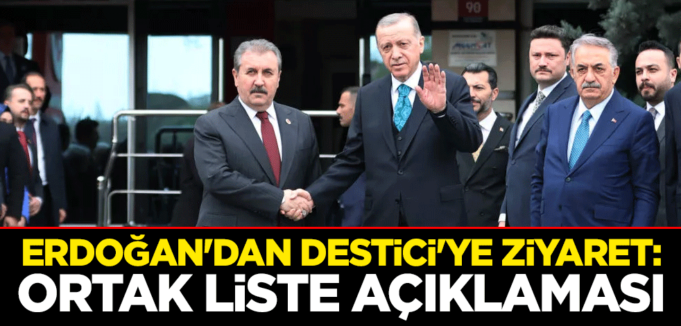 Erdoğan'dan Destici'ye ziyaret: Ortak liste açıklaması