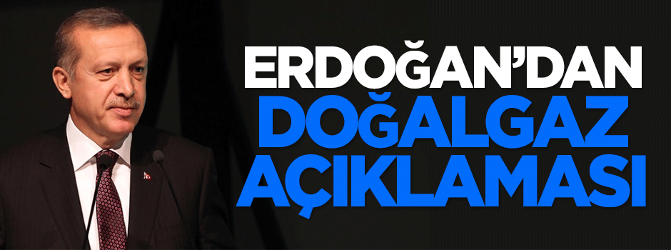 Erdoğan'dan doğalgaz açıklaması