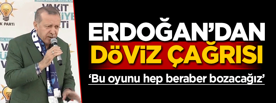 Erdoğan'dan döviz çağrısı!