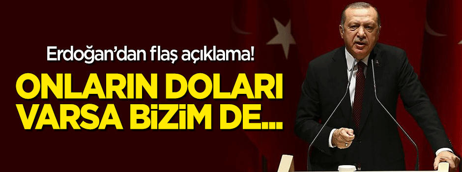 Erdoğan'dan flaş açıklama: Onların doları varsa...