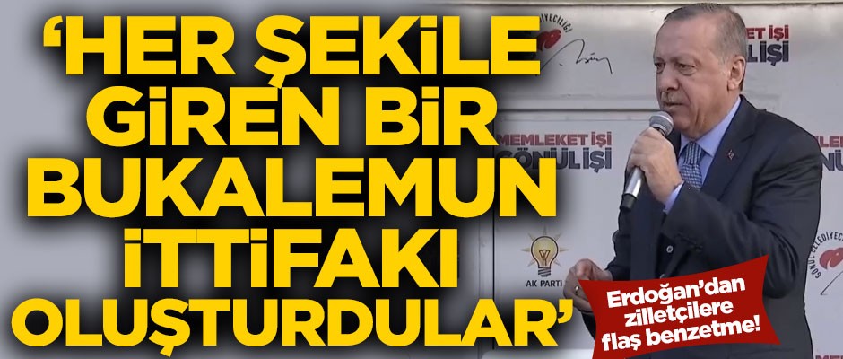 Erdoğan'dan zilletçilere flaş benzetme! "Her şekile giren bir bukalemun ittifakı oluşturdular"