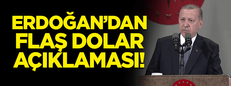 Erdoğan'dan flaş 'dolar' açıklaması!
