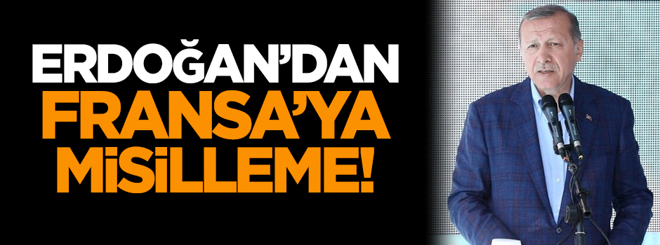Erdoğan'dan Fransa'ya misilleme!