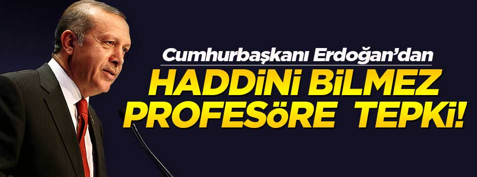 Erdoğan'dan haddini bilmez profesöre tepki!
