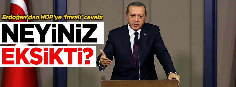Erdoğan'dan HDP'ye fırça: Neyiniz eksikti?