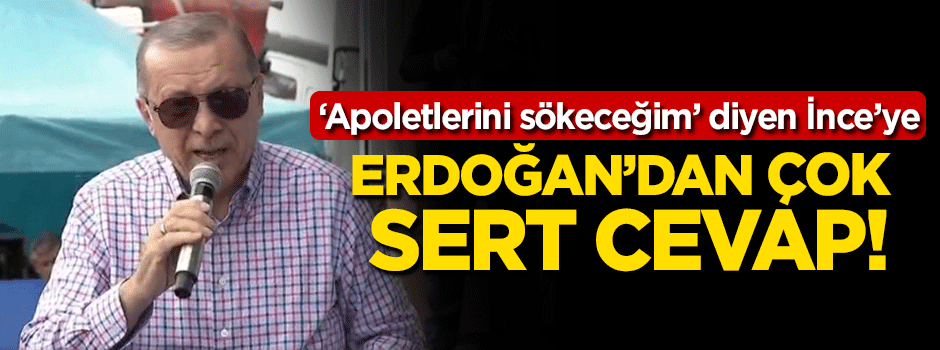Erdoğan'dan İnce'ye Temel Paşa tepkisi!
