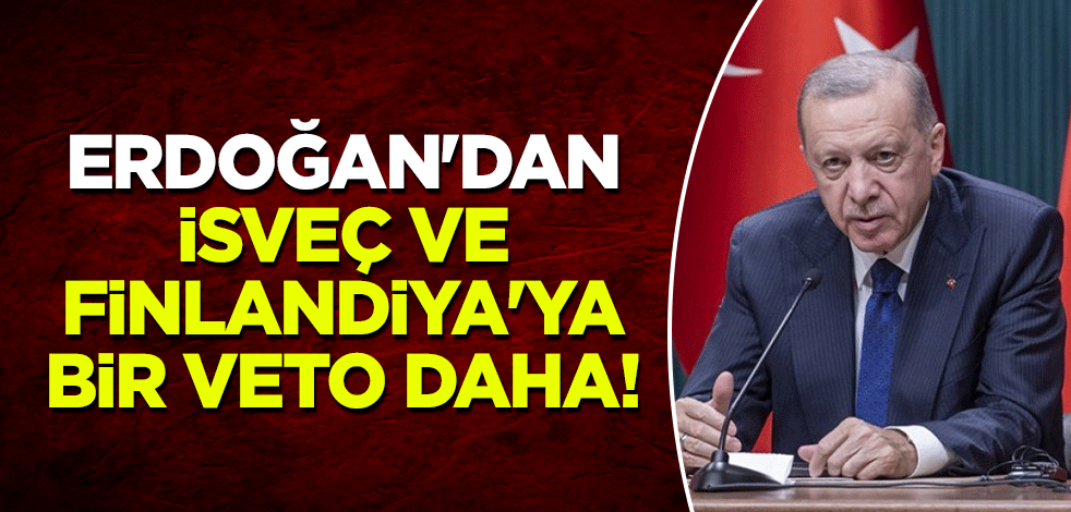 Erdoğan'dan İsveç ve Finlandiya'ya bir veto daha!