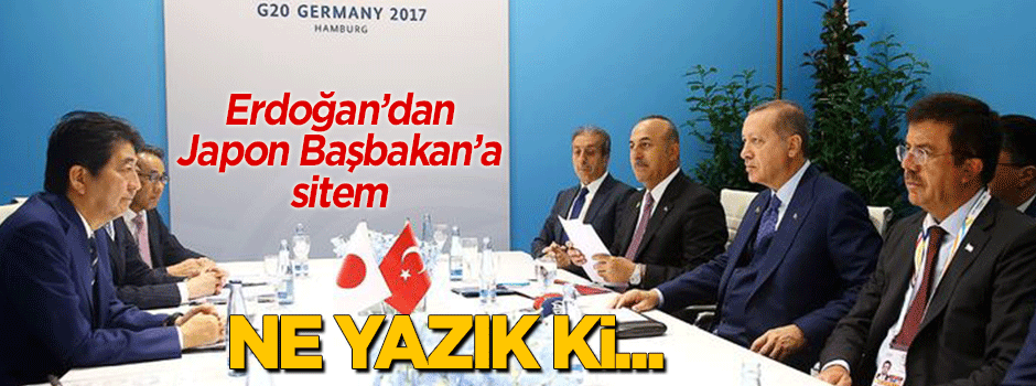 Erdoğan'dan Japon Başbakan'a sitem: Ne yazık ki...