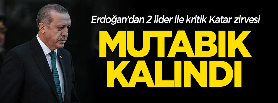 Erdoğan'dan kritik Katar görüşmesi! Mutabık kalındı