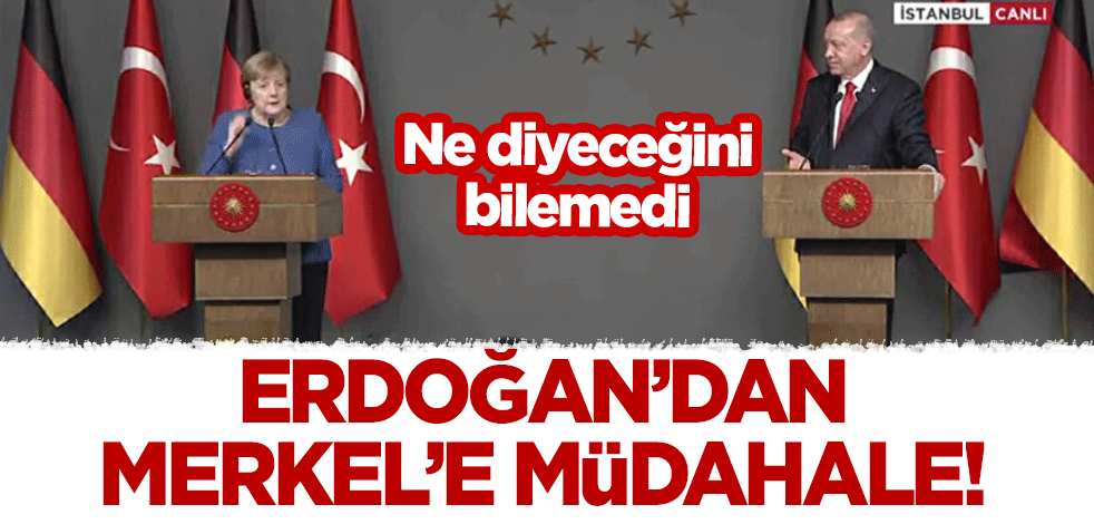 Erdoğan'dan Merkel'e müdahale! Ne diyeceğini bilemedi