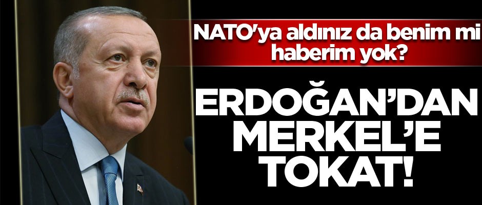 Erdoğan'dan Merkel'e rest: NATO'ya aldınız da benim mi haberim yok?