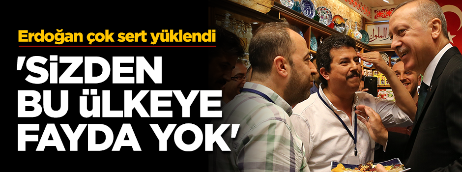 Erdoğan sert yüklendi: "Sizden bu ülkeye fayda yok"