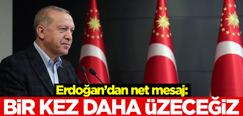 Erdoğan'dan net mesaj: Bir kez daha üzeceğiz