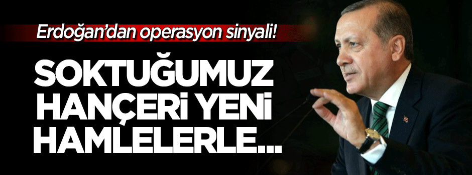 Erdoğan'dan operasyon sinyali: Yeni hamlelerle...