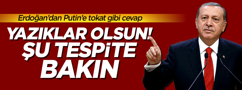 Erdoğan'dan Putin'e: Şu tespite bakın!