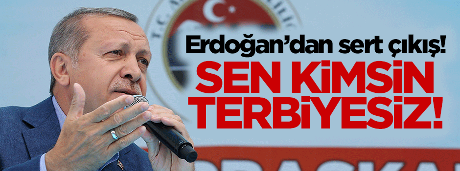 Erdoğan'dan sert çıkış: Sen kimsin terbiyesiz!