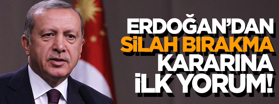 Erdoğan'dan silah bırakma çağrısına ilk yorum