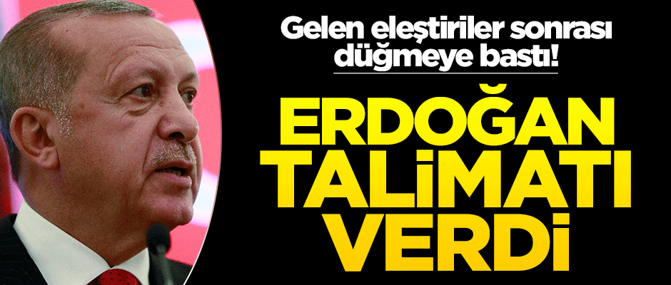 Erdoğan'dan talimat: Sahaya erken çıkın