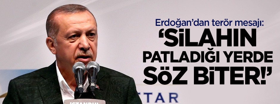 Erdoğan'dan terör mesajı: 'Silahın patladığı yerde söz biter!'