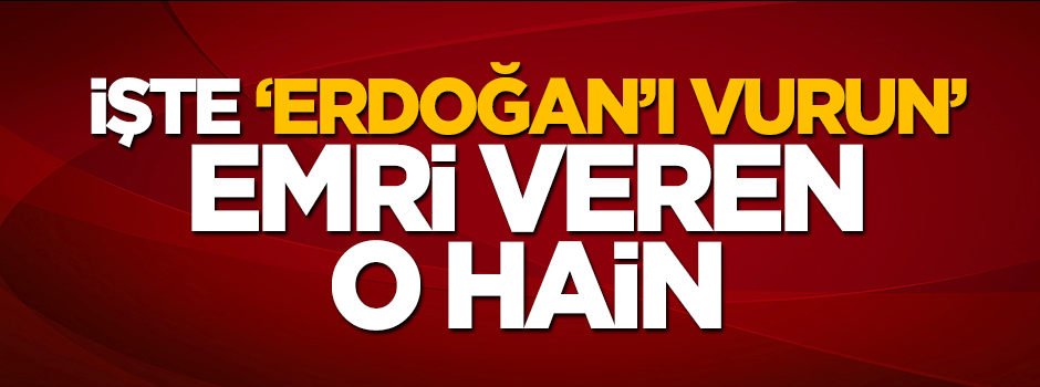 ''Erdoğan'ı vurun'' diyen hain de yakalandı