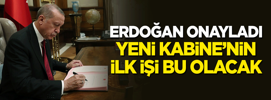 Erdoğan'ın açıkladığı yeni Kabine'nin ilk işi!