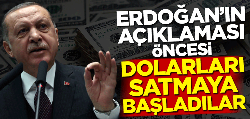 Erdoğan'ın açıklaması öncesi dolarları satmaya başladılar