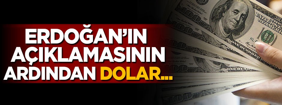 Erdoğan'ın açıklamasının ardından dolar...