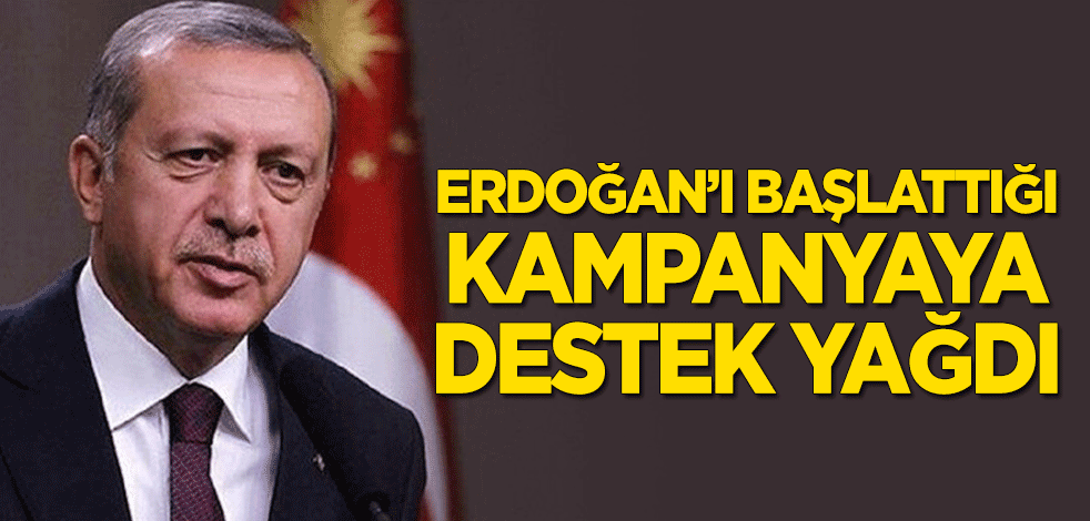 Erdoğan'ın başlattığı kampanyaya destek yağdı!