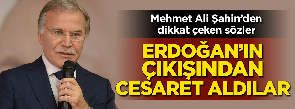 "Erdoğan'ın çıkışından cesaret buldular"