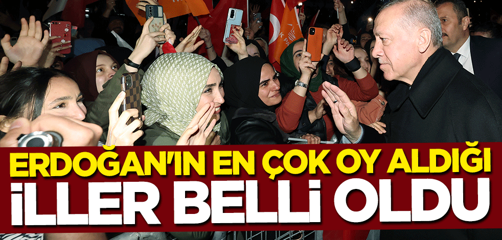 Erdoğan'ın en çok oy aldığı iller belli oldu