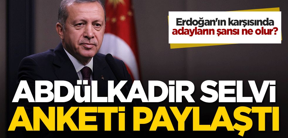 Erdoğan'ın karşısında adayların şansı ne olur? Abdülkadir Selvi, anketi paylaştı