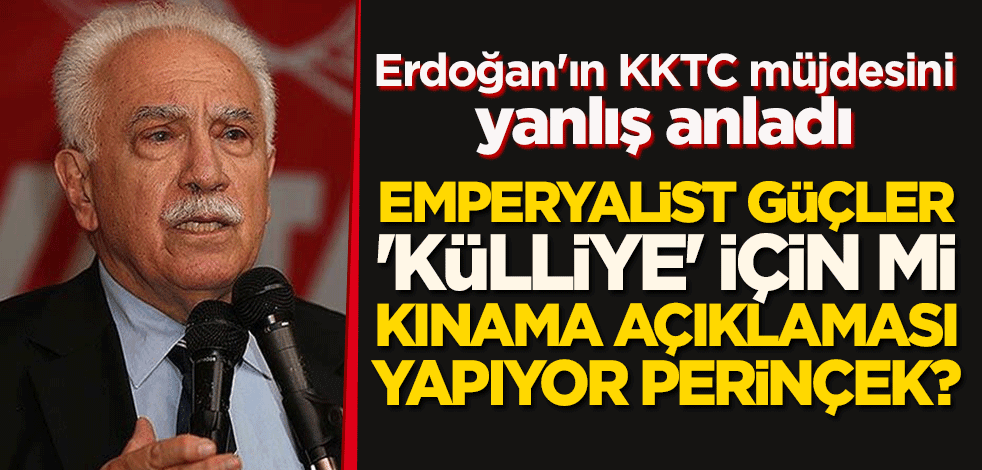Erdoğan'ın KKTC müjdesini yanlış anladı: Emperyalist güçler, 'külliye' için mi kınama açıklaması yapıyor, Perinçek?
