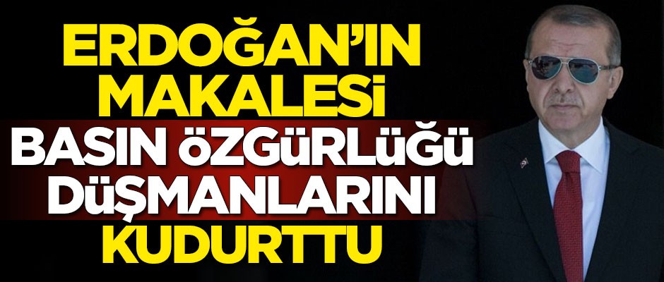 Erdoğan'ın makalesi basın özgürlüğü düşmanlarını kudurttu