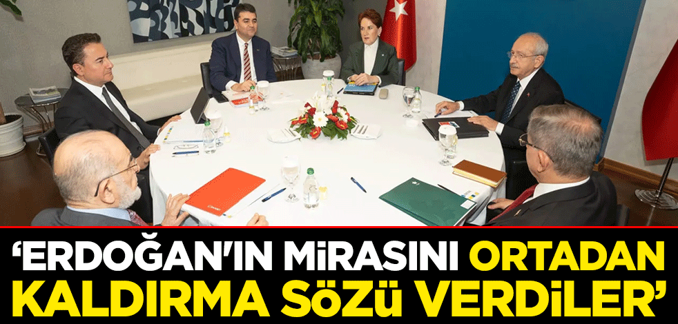 "Erdoğan'ın mirasını ortadan kaldırma sözü verdiler"