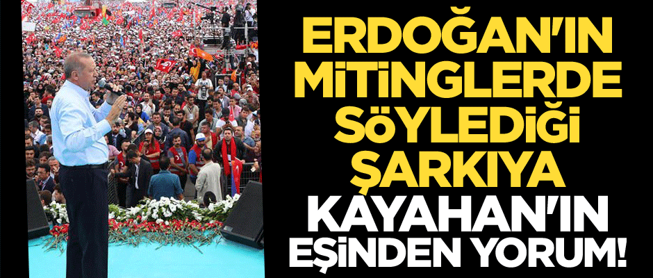 Erdoğan'ın mitinglerde söylediği şarkıya Kayahan'ın eşinden yorum!