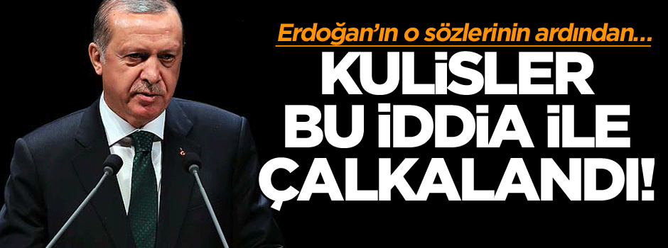 Erdoğan’ın o sözlerinin ardından… Kulisler bu iddia ile çalkalandı!